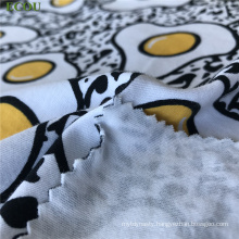 2019 Custom GOTS certified beautiful 100%organic cotton knitted  interlock printed fabric